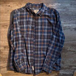 Royal Robbins Navy and Chestnut Plaid Men's Shirt